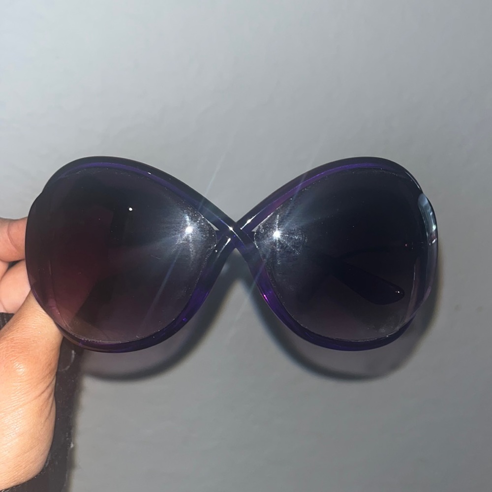 Tom Ford purple rimmed and purple framed sunglasses! Whitney glasses